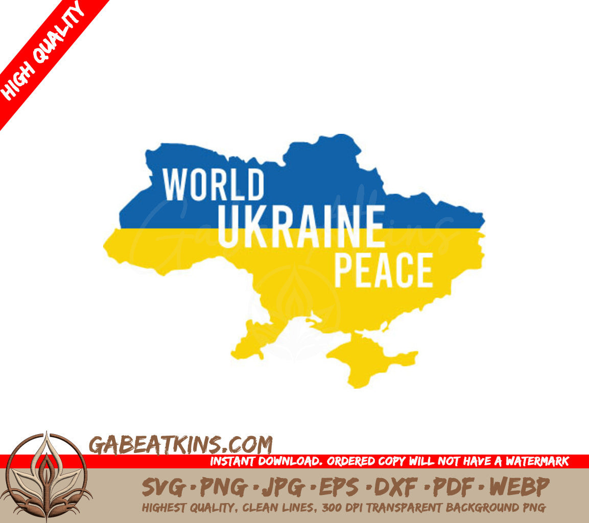 Ukraine Peace Map SVG - World, Ukraine, Peace Design SVG