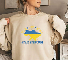 Peace Love Ukraine SVG - Stand With Ukraine SVG