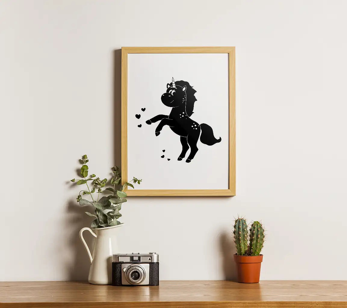  Unicorn Silhouette SVG - Standing on Hind Legs SVG