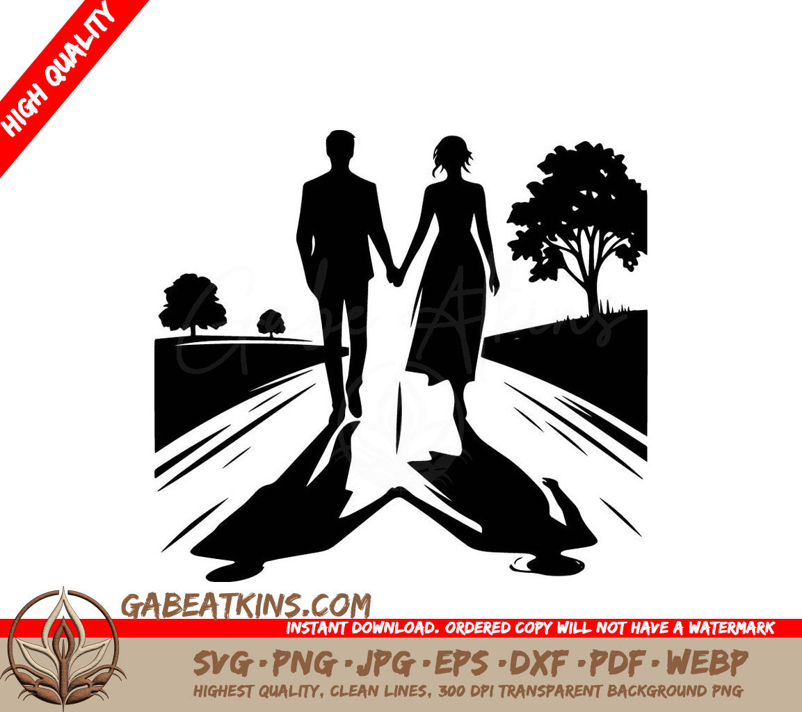  A Man And Woman Holding Hands SVG - United Couple SVG