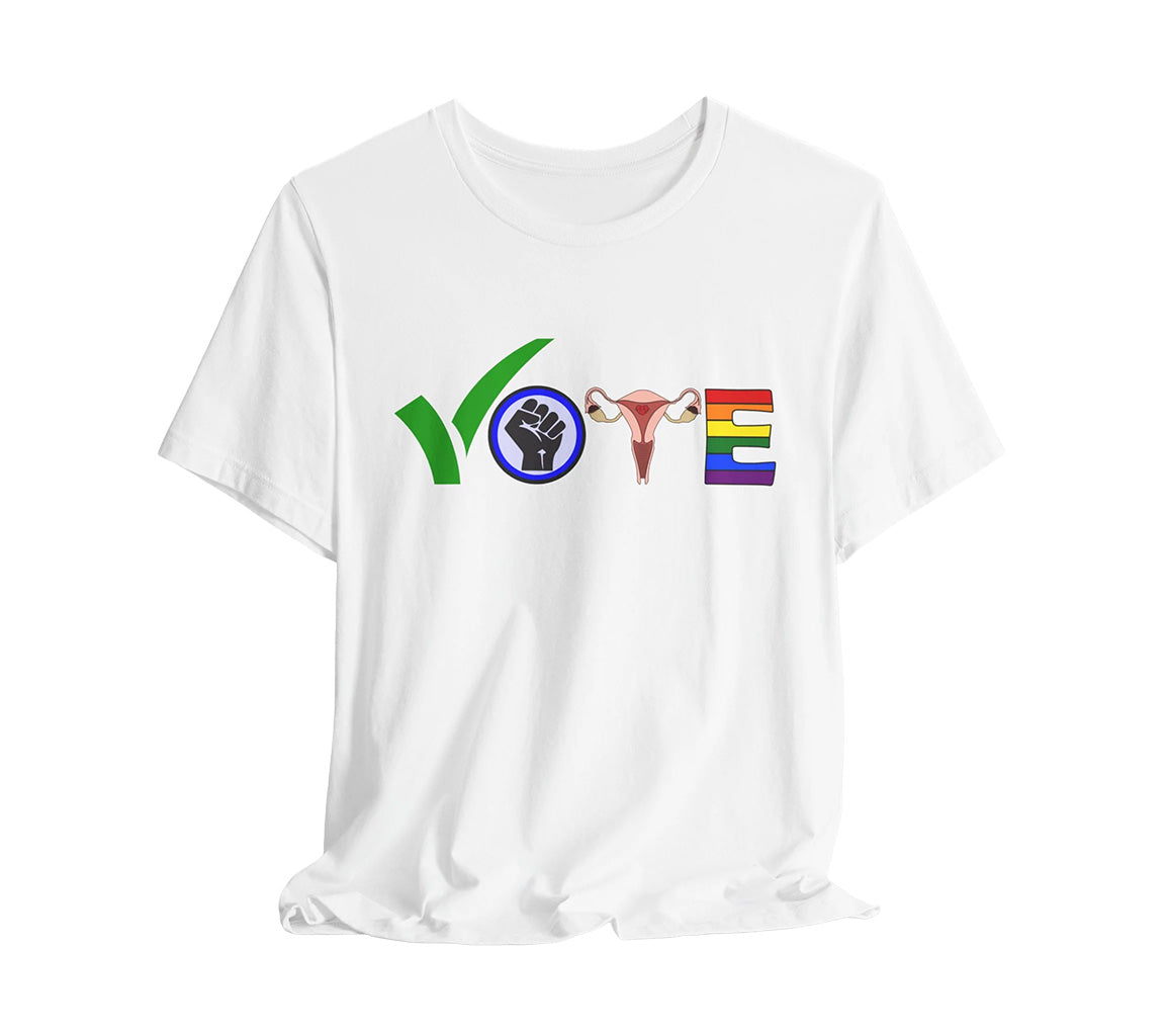 Vote T-Shirt | Stand Up, Speak Out: Vote For Change Tee | Support BLM, Reproductive Rights and LGBTQ Community