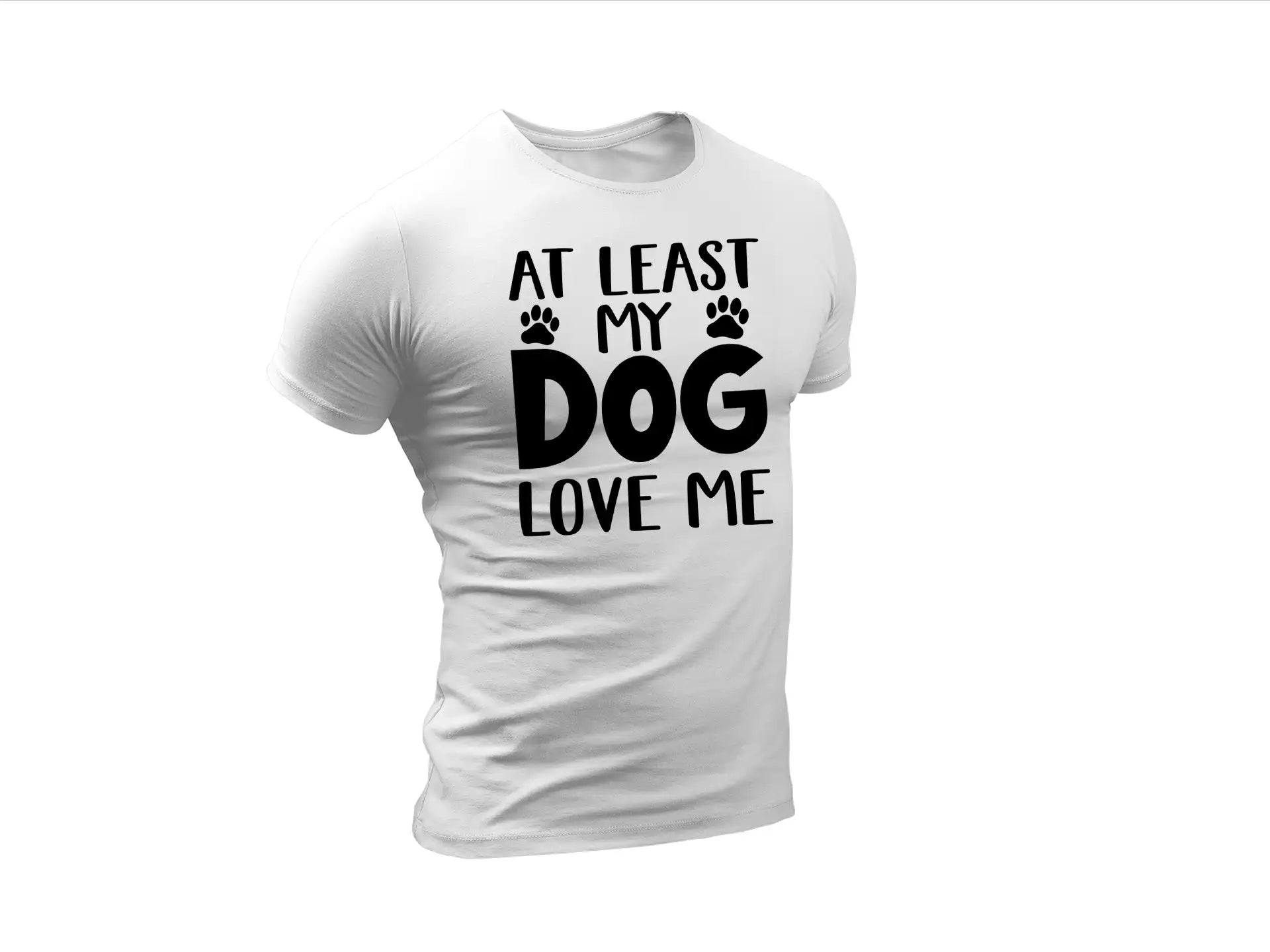 Valentines Day Dog Lover SVG - At Least My Dog Loves Me SVG