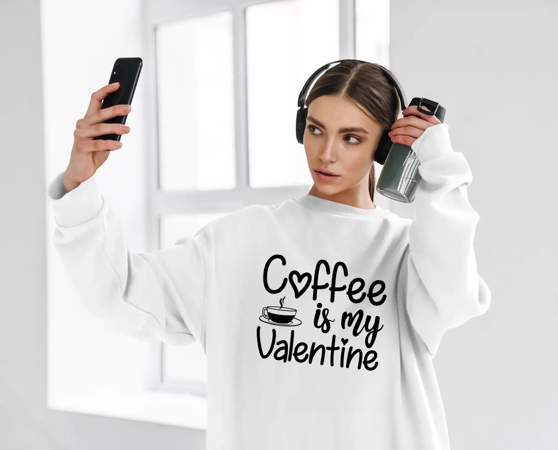 Coffee Is My Valentine SVG - Cute Coffee Cup Design SVG