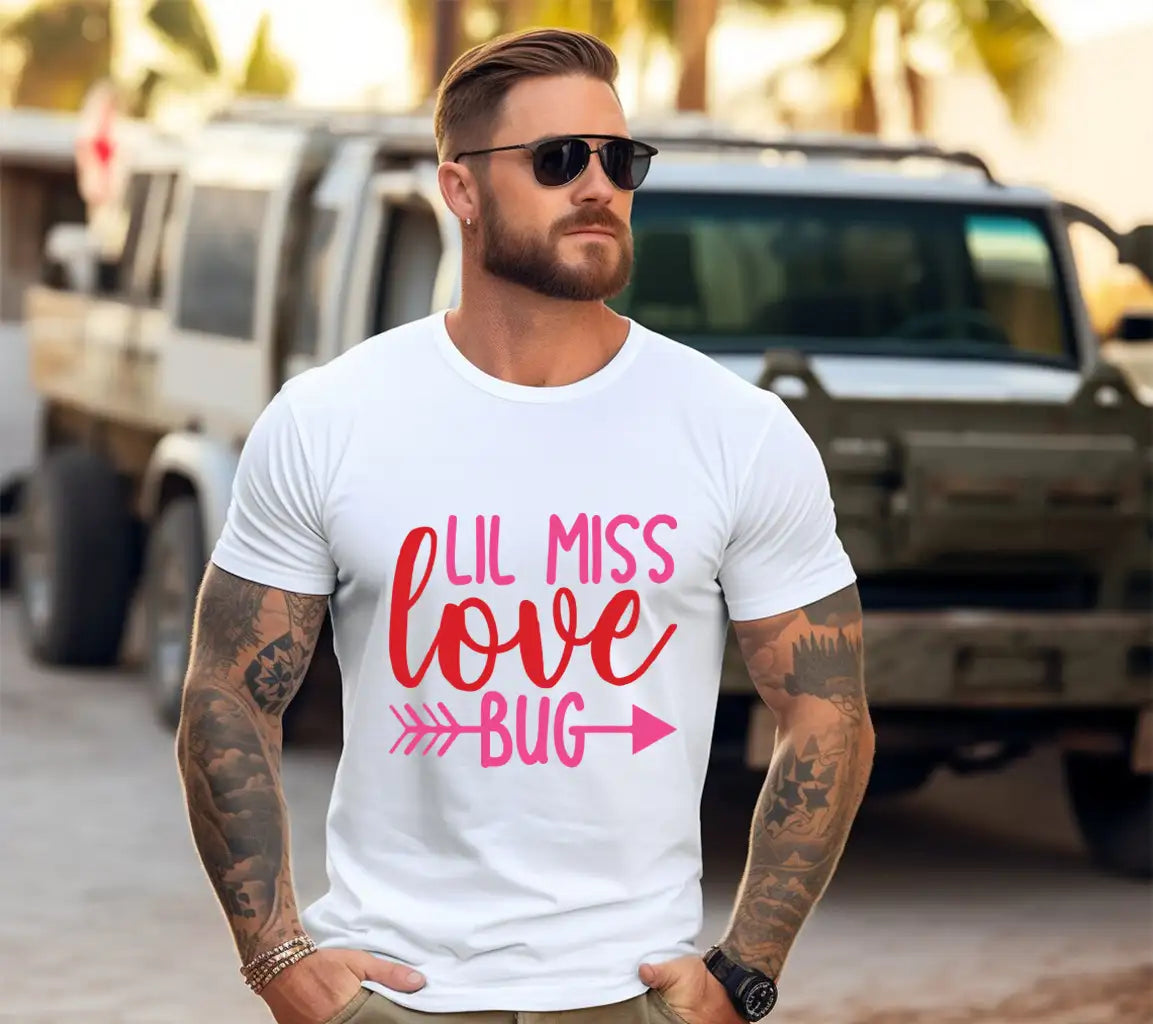 Lil Miss Love Bug SVG - Valentines Day T-Shirt Design SVG