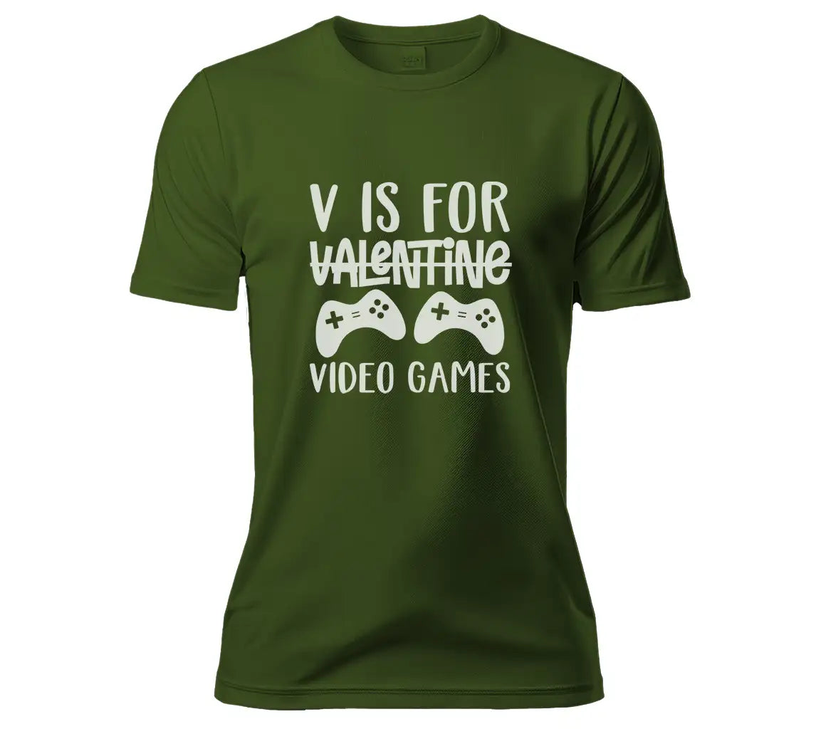 Valentines Day Video Game SVG - V is for Valentine with Controllers SVG