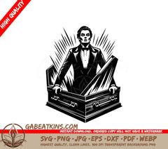 Vampire Emerging from Coffin SVG Bundle - Tuxedo Man & Coffin SVG