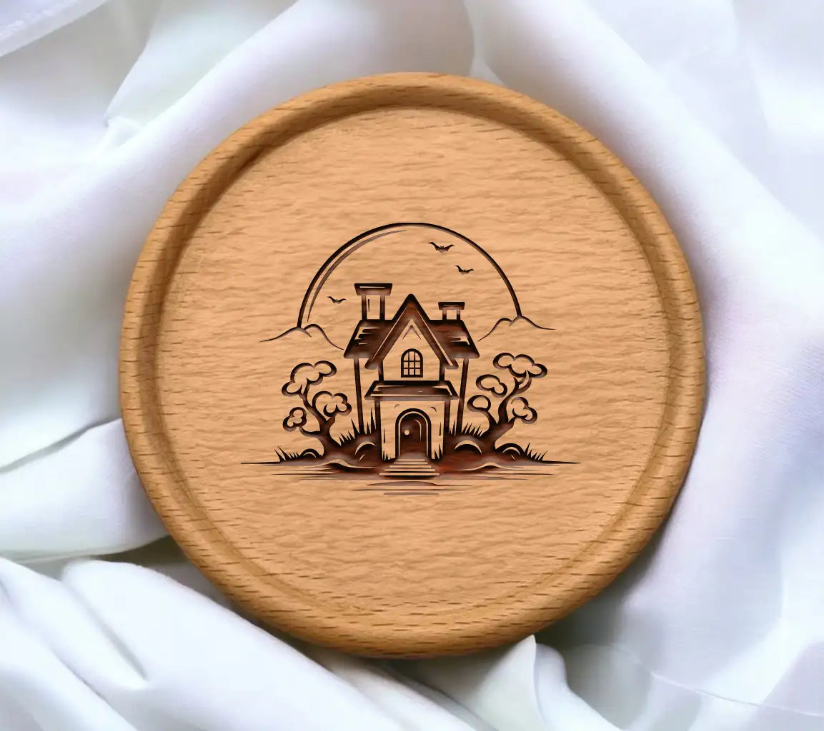 Haunted House SVG -  Spooky House Illustration for Halloween SVG