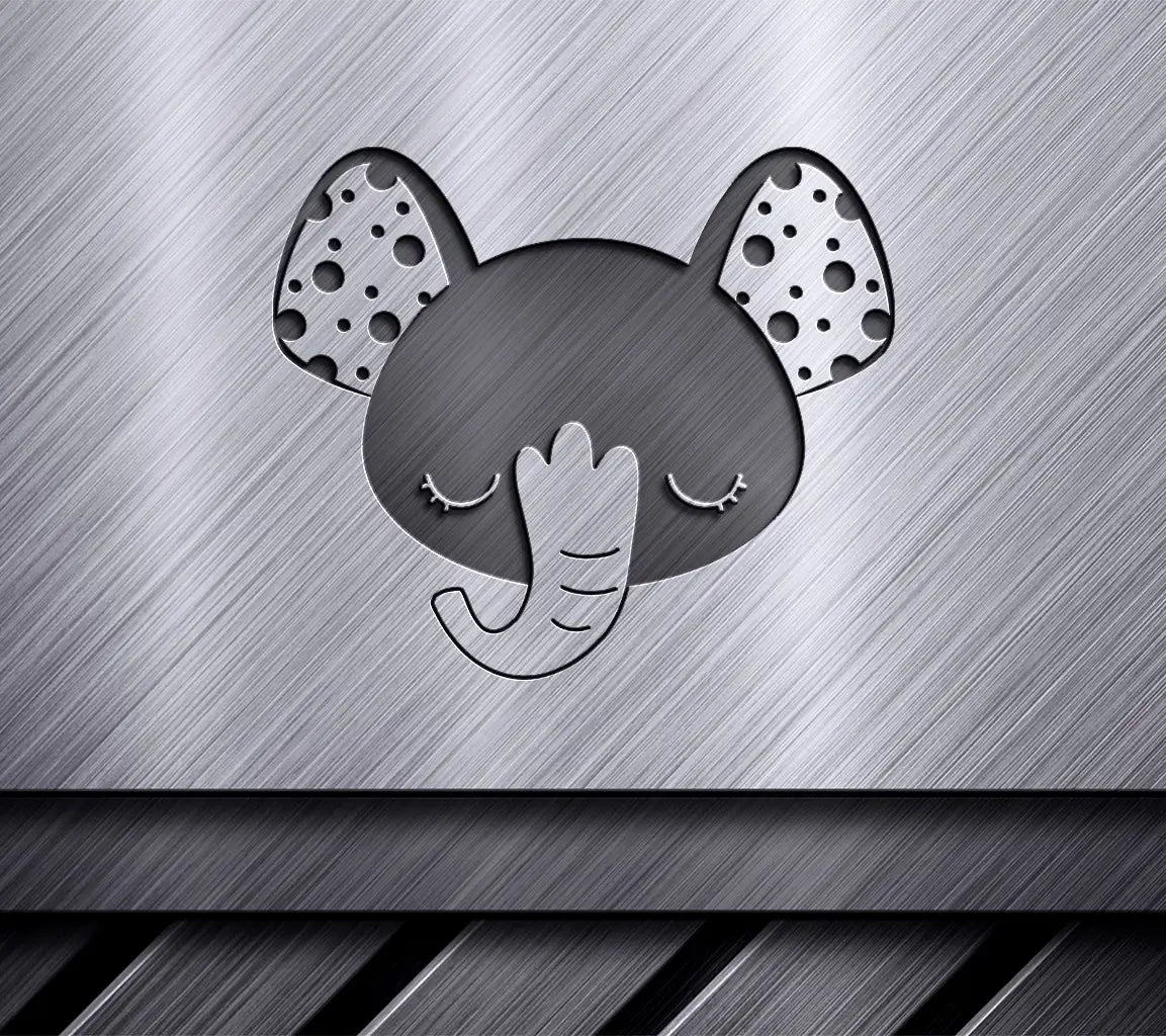  Elephant Face SVG - Cute Baby Animal Illustration SVG