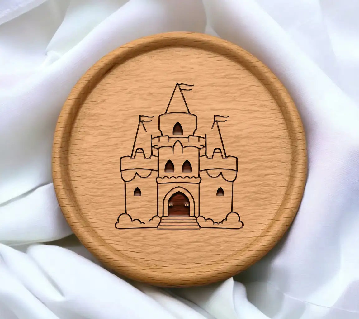 Cute Castle Coloring Page SVG -  Hand Drawn Illustration SVG