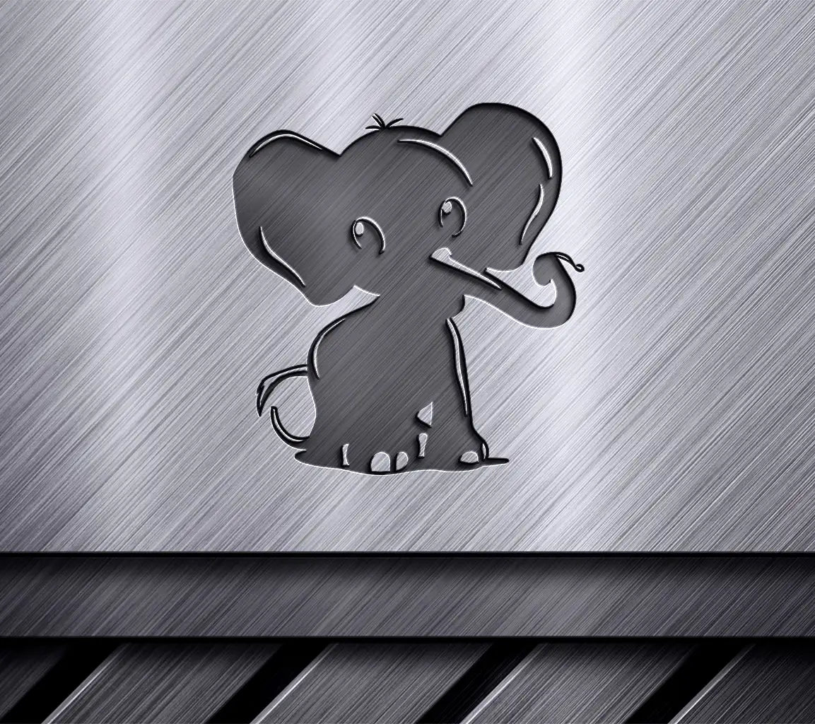 Cute  Elephant SVG - Cartoon Animal Vector Illustration SVG