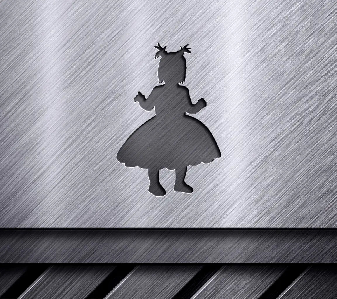 Little Girl in Dress Silhouette SVG -  Vector SVG