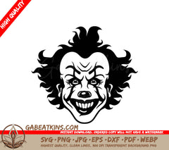  Clown Face SVG - Vector Illustration SVG