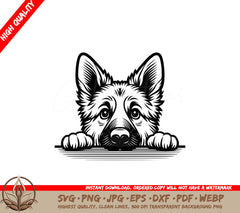 Vigilant German Shepherd SVG