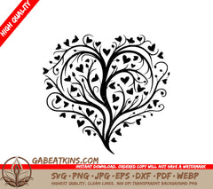  A Heart Shaped Tree SVG - Vine Love SVG