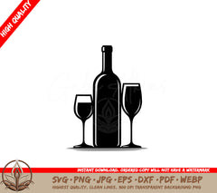 Vino Night Necessities SVG