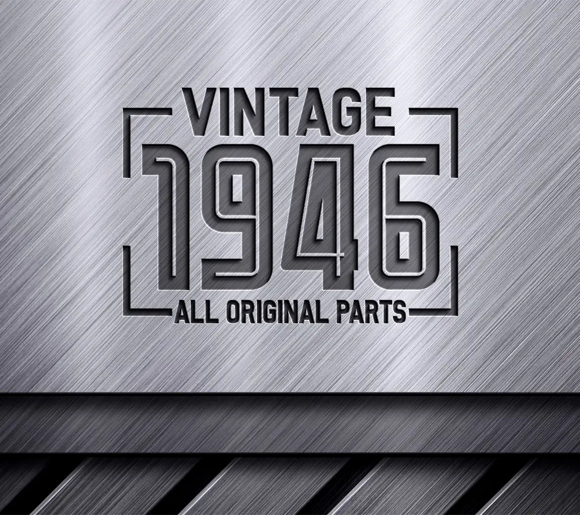 Vintage 1946 All Original Parts SVG - White Background SVG