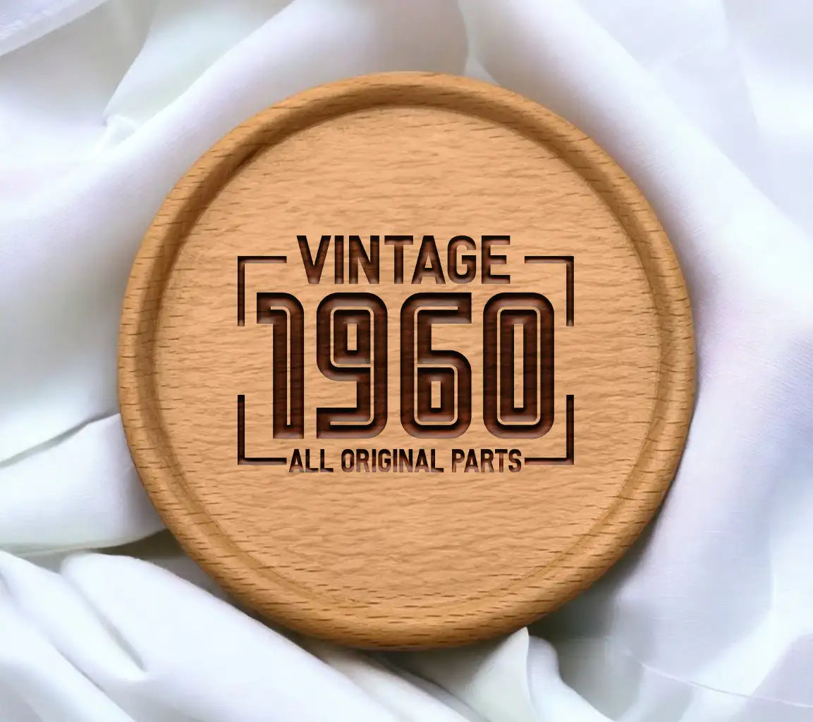 Vintage 1960 All Original Parts Design SVG - White Background SVG