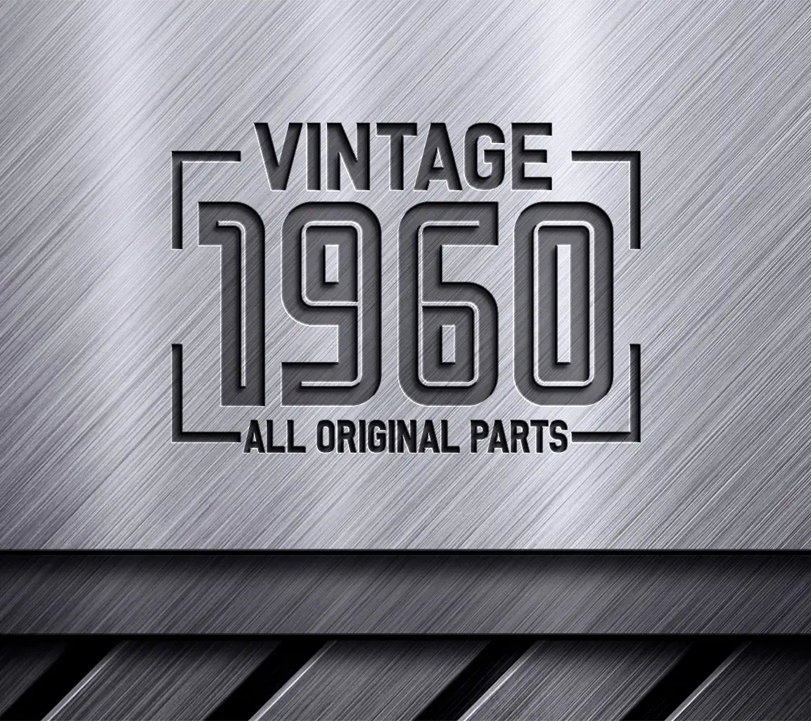 Vintage 1960 All Original Parts Design SVG - White Background SVG