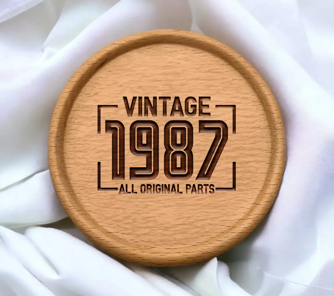 Vintage 1987 All Original Parts Design SVG - White Background SVG