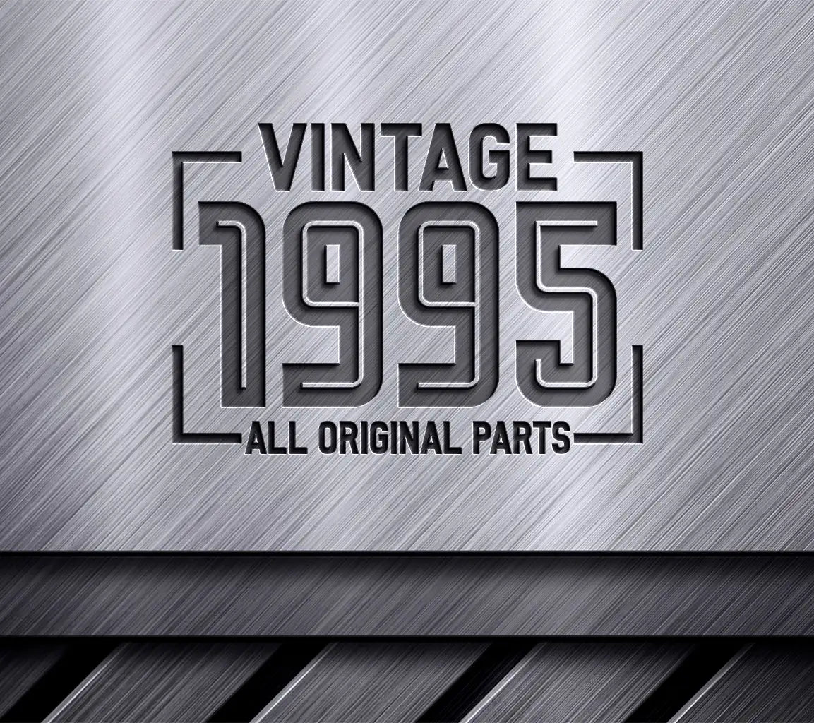 Vintage 1995 All Original Parts Design SVG - White Background SVG