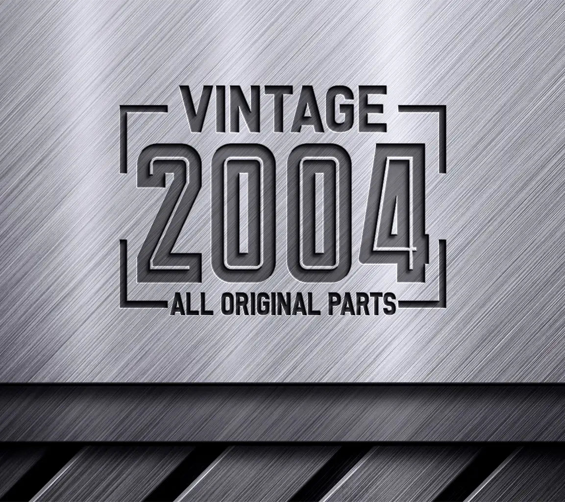 Vintage 2004 All Original Parts Design SVG - White Background SVG