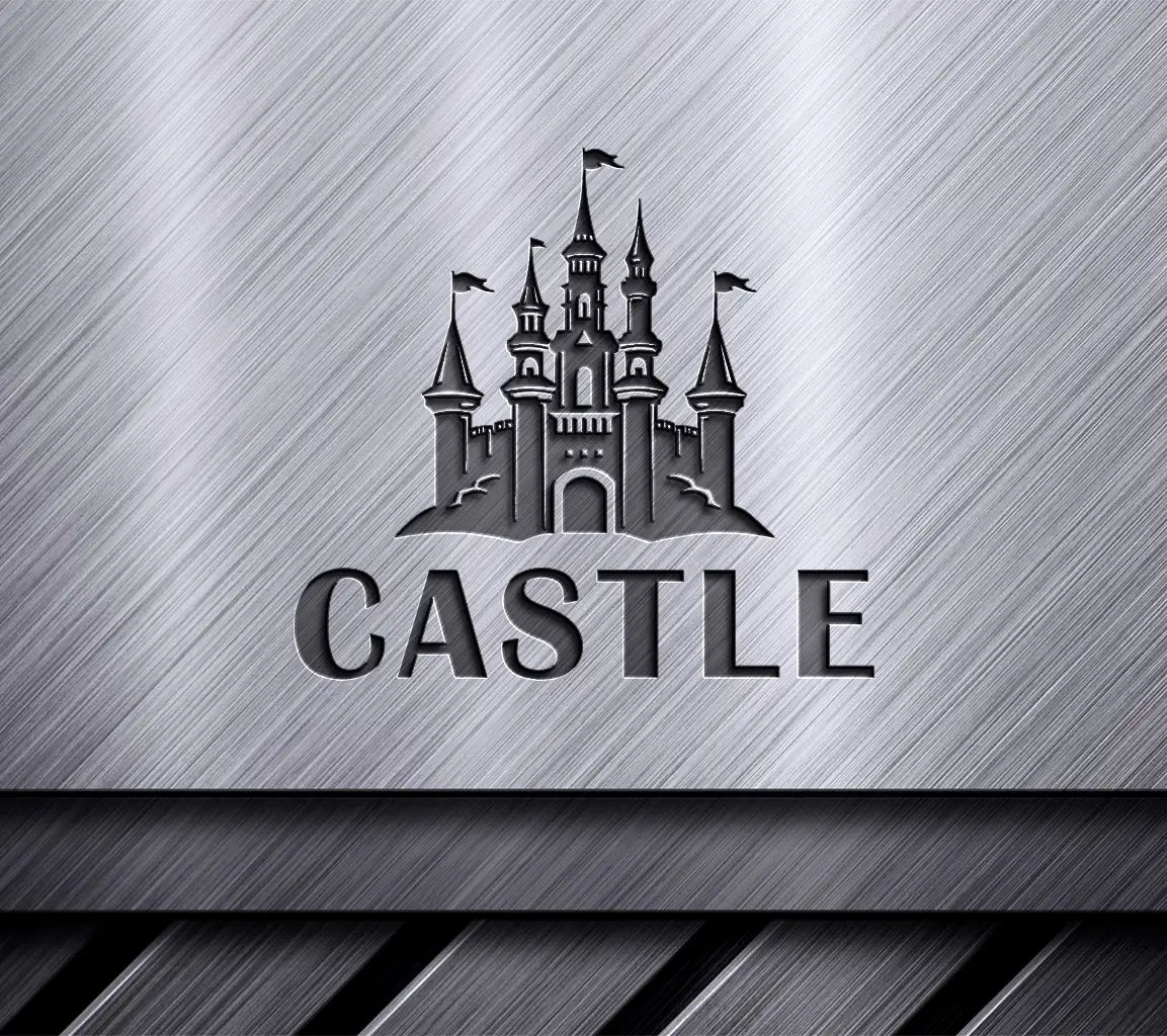 Vintage Castle Silhouette SVG -  Monochrome Design SVG