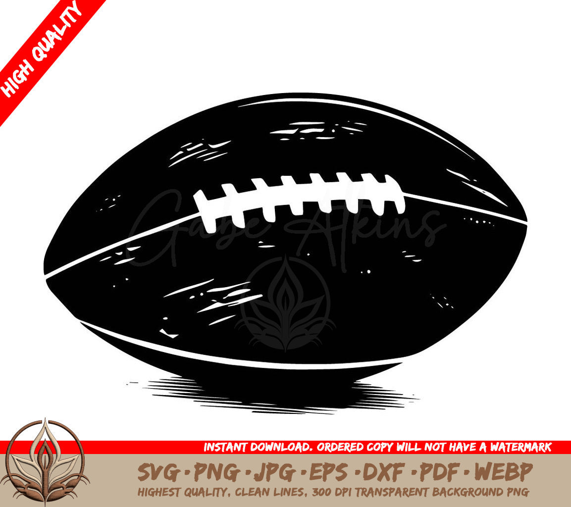 Vintage Football - Digital Design in Multiple File Formats (SVG, PNG, JPG, AI, PDF, DXF, EPS, WebP) 
