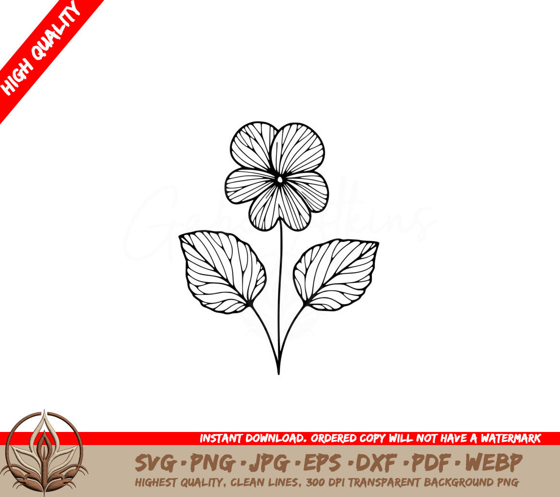 Violet Beauty SVG PNG JPG AI PDF DXF EPS and WebP - Digital Download 
