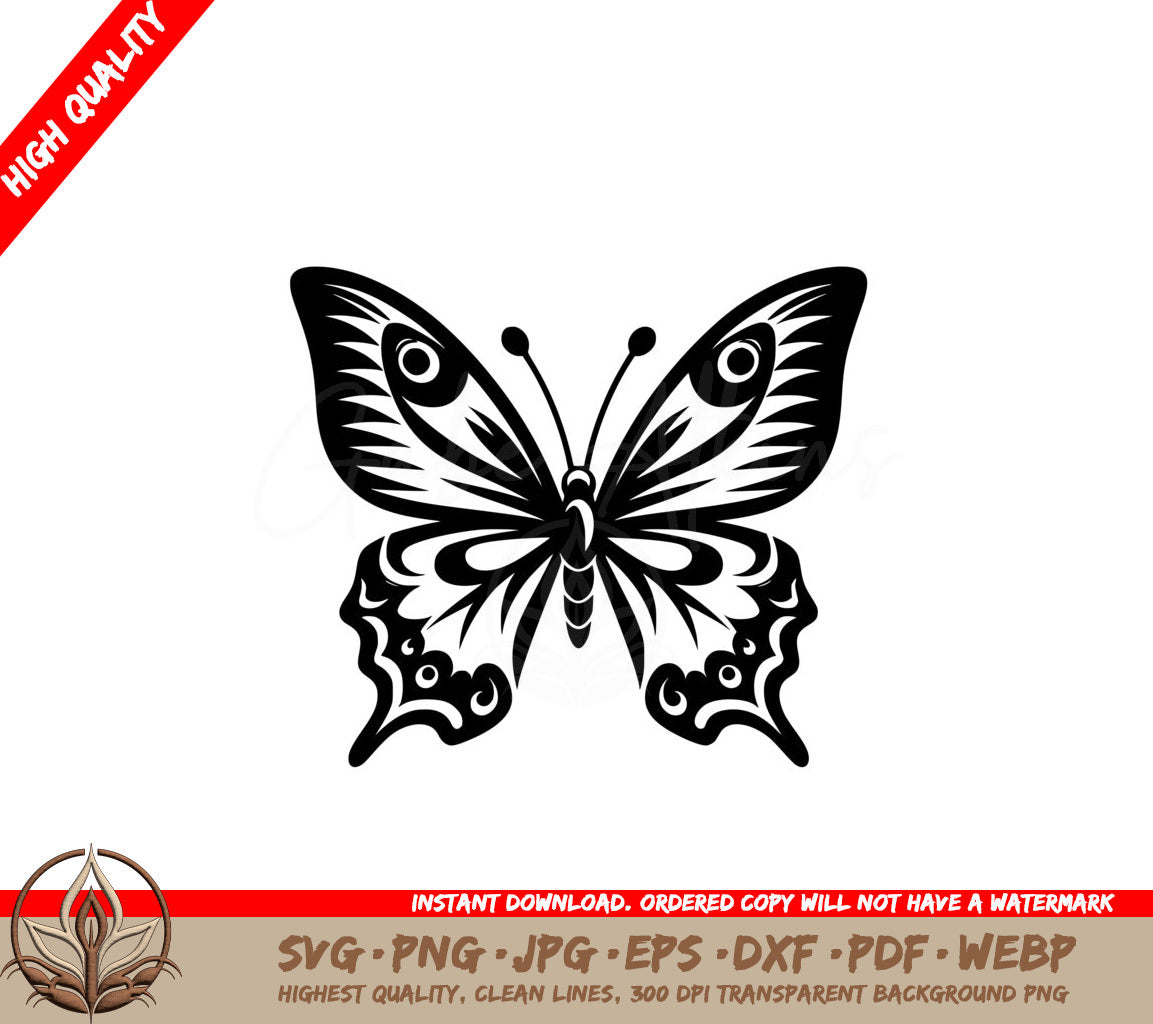 Visionary Winged Butterfly Digital Design SVG 
