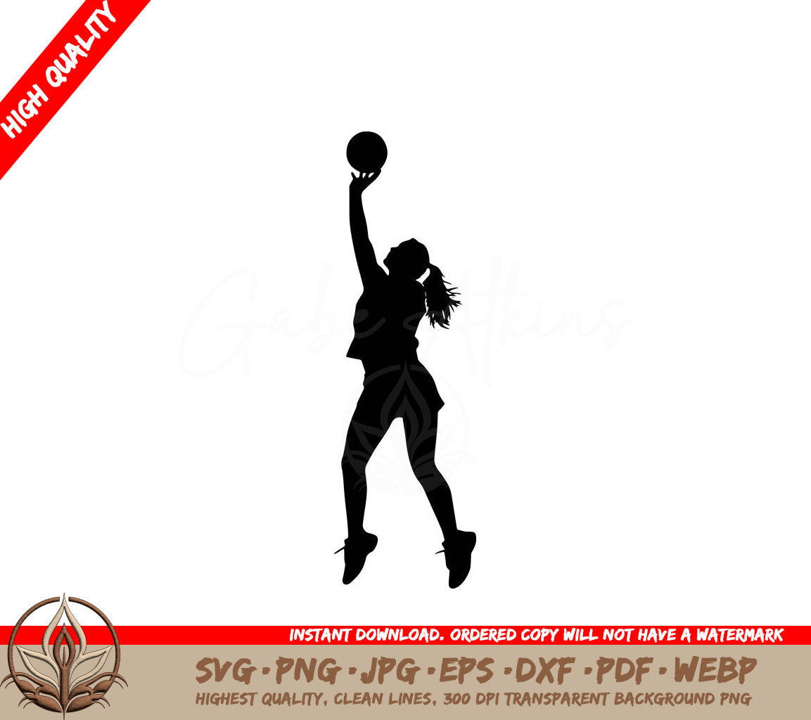 Volleyball Jump Digital Design in Multiple File Formats (SVG, PNG, JPG, AI, PDF, DXF, EPS, WebP) 
