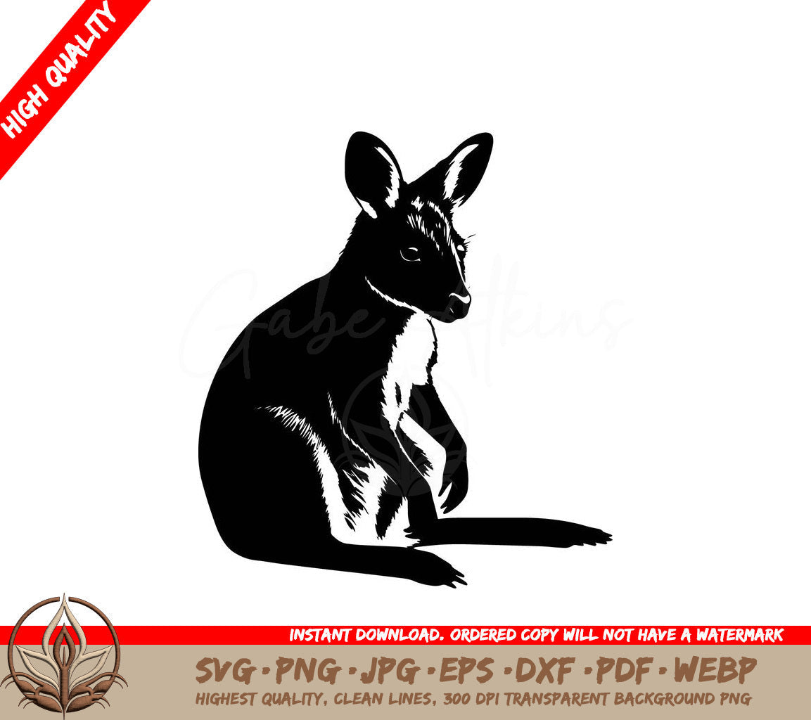 Wallaby Digital Design File in SVG, PNG, JPG, AI, PDF, DXF, EPS and WebP Formats 
