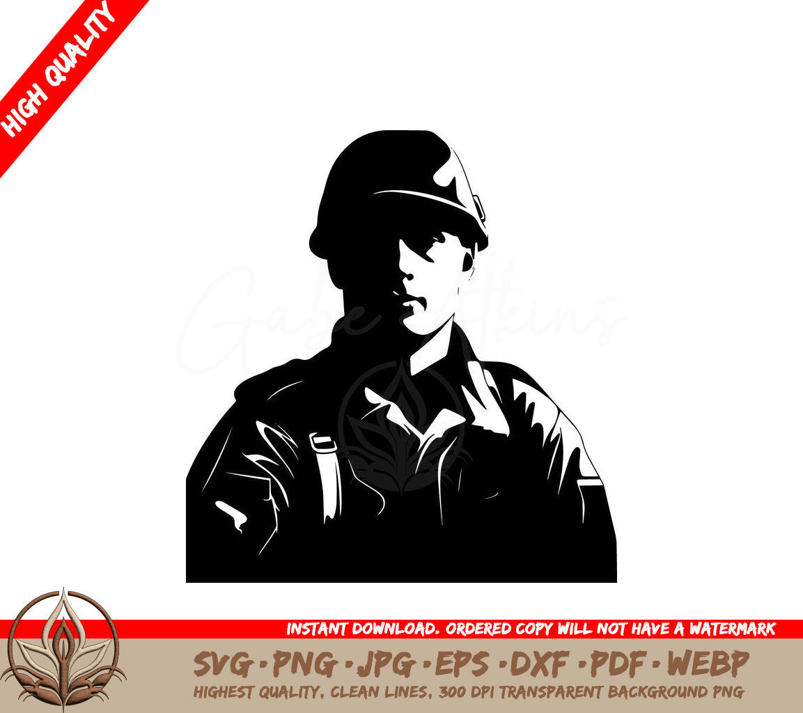 War Hero - Digital Design File (SVG, PNG, JPG, AI, PDF, DXF, EPS, WebP) 
