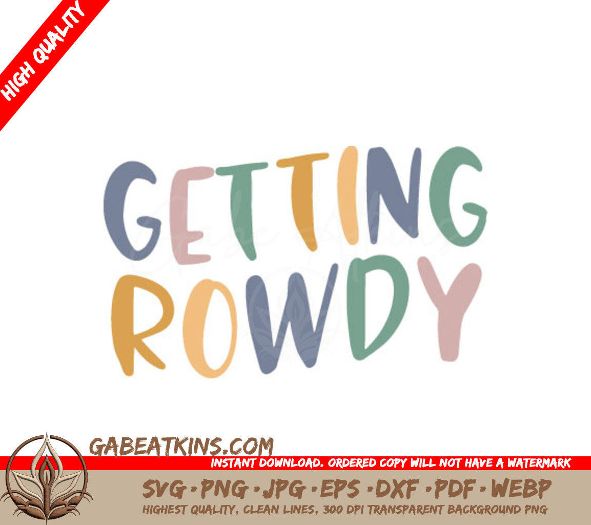 Rowdy Wedding SVG Design - White Background SVG