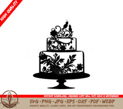 Wedding Cake Digital Design File - SVG PNG JPG AI PDF DXF EPS WebP Formats 
