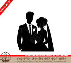 Wedding Day Portrait - Digital Download (SVG, PNG, JPG, AI, PDF, DXF, EPS, WebP) 
