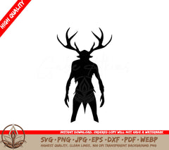 Wendigo Digital Design File in SVG, PNG, JPG, AI, PDF, DXF, EPS and WebP Formats 
