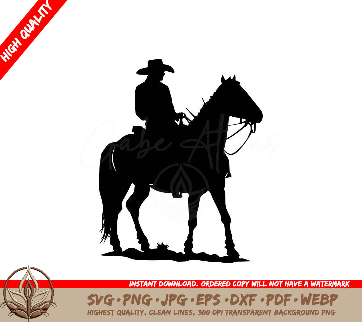 Western Rodeo Horse Digital Graphic Design File for Cricut, Silhouette, Cutting Machines, Sublimation, Printing - SVG, PNG, JPG, AI, PDF, DXF, EPS and WebP Formats 
