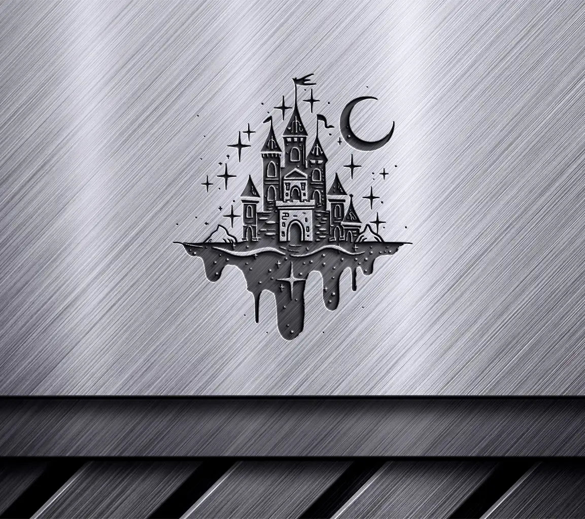 Whimsical  Castle SVG with Crescent Moon SVG