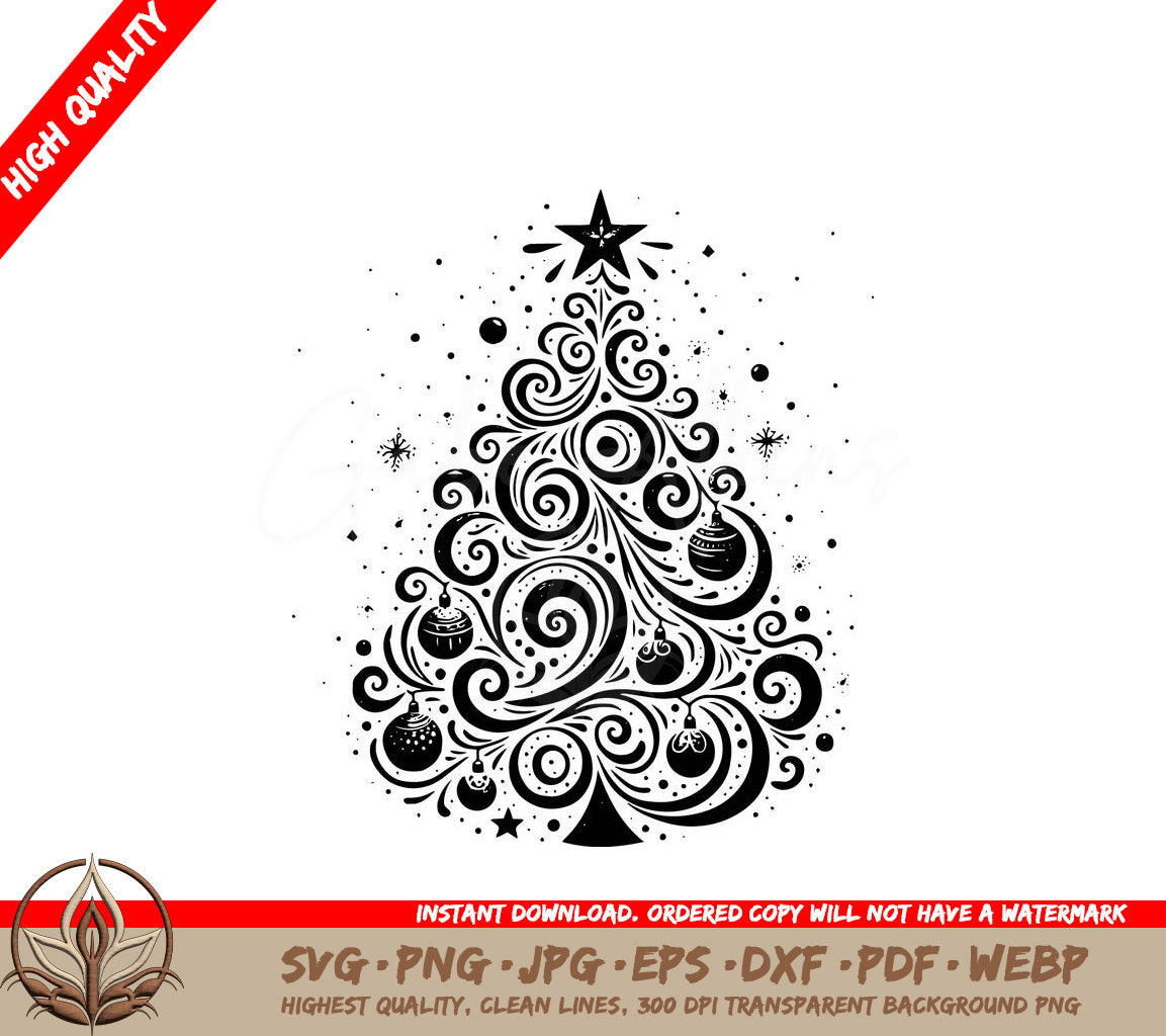 Whimsical Christmas Digital Design File (SVG, PNG, JPG, AI, PDF, DXF, EPS, WebP) 
