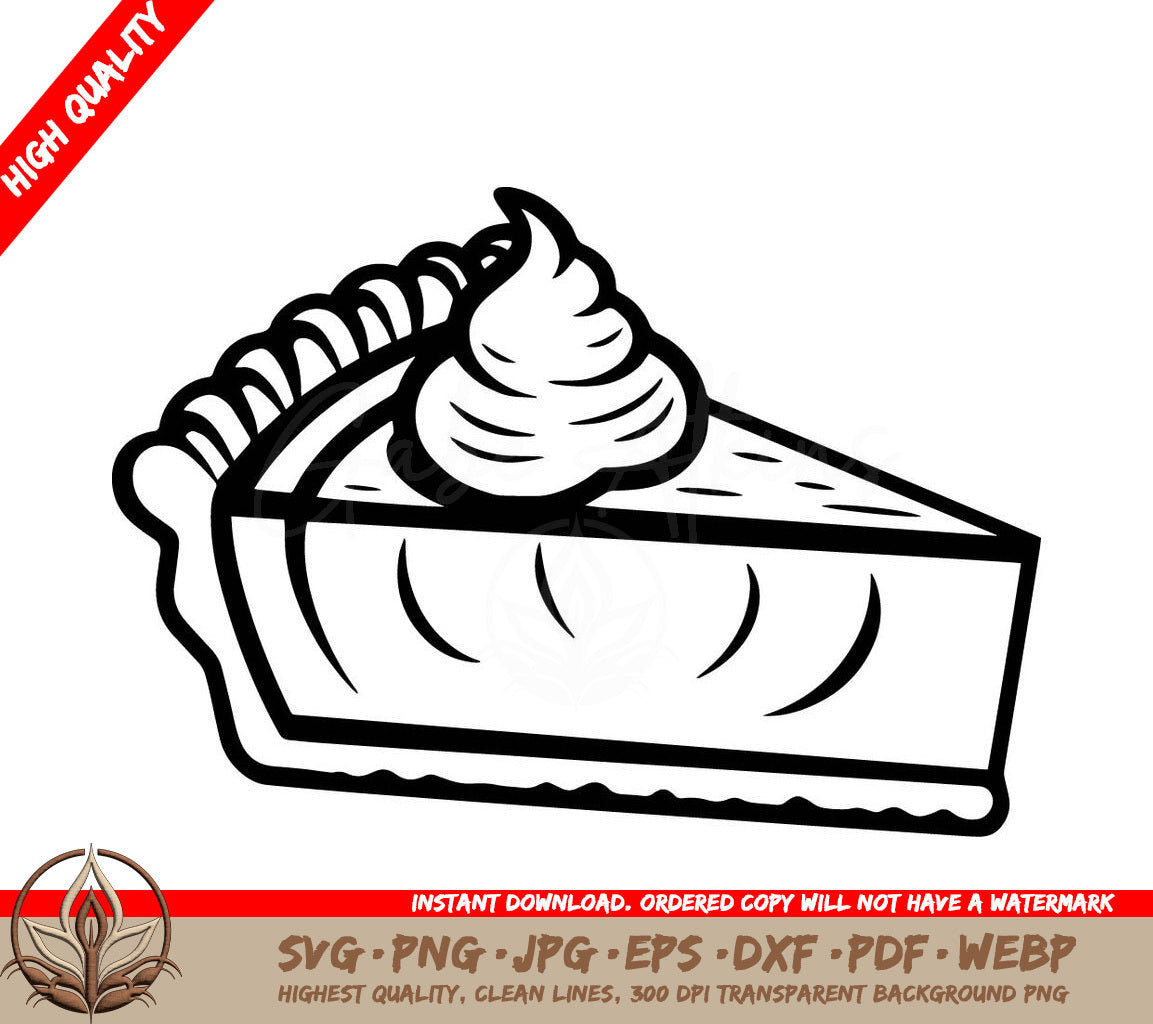 Whipped Pumpkin Pie - Digital Design in Multiple File Formats 
