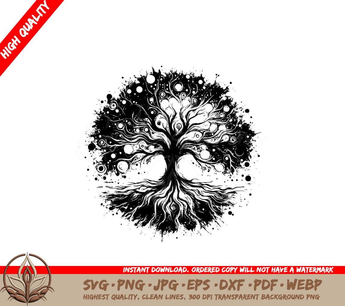 Whirlwind Tree Harmony SVG PNG JPG AI PDF DXF EPS and WebP Digital Download 
