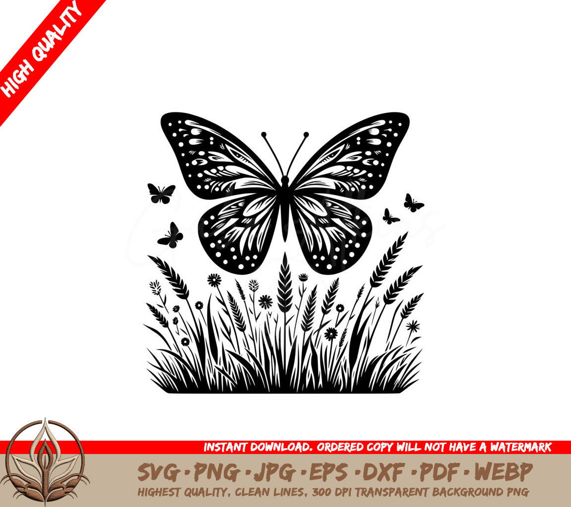 Whispering Butterfly Garden SVG 
