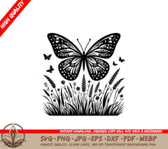 Whispering Butterfly Garden SVG 
