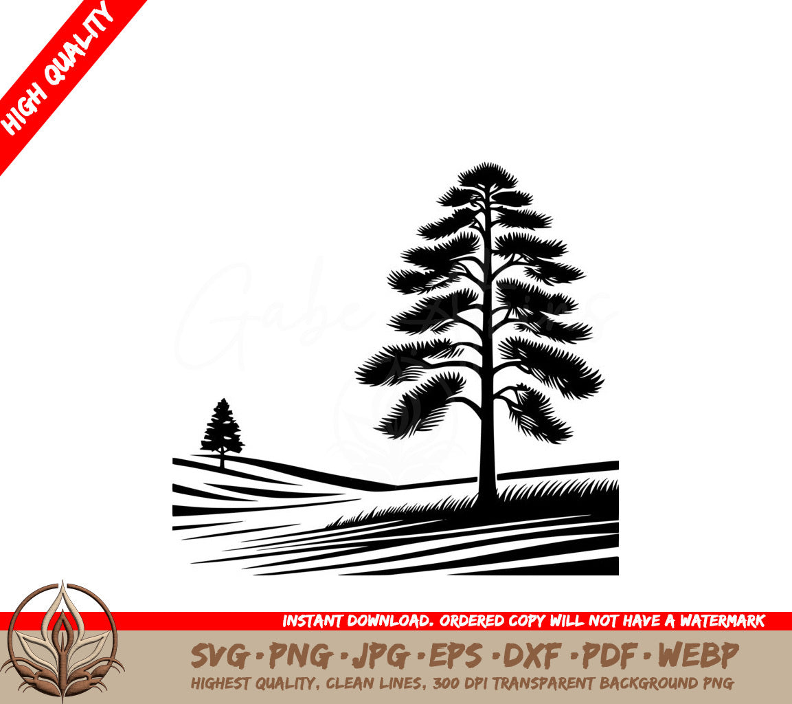 Whispering Pine Pair SVG 
