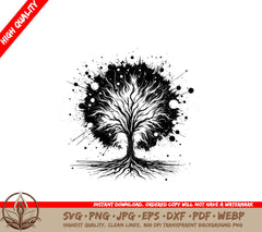 Whispering Roots SVG PNG JPG AI PDF DXF EPS and WebP Digital Cut File 
