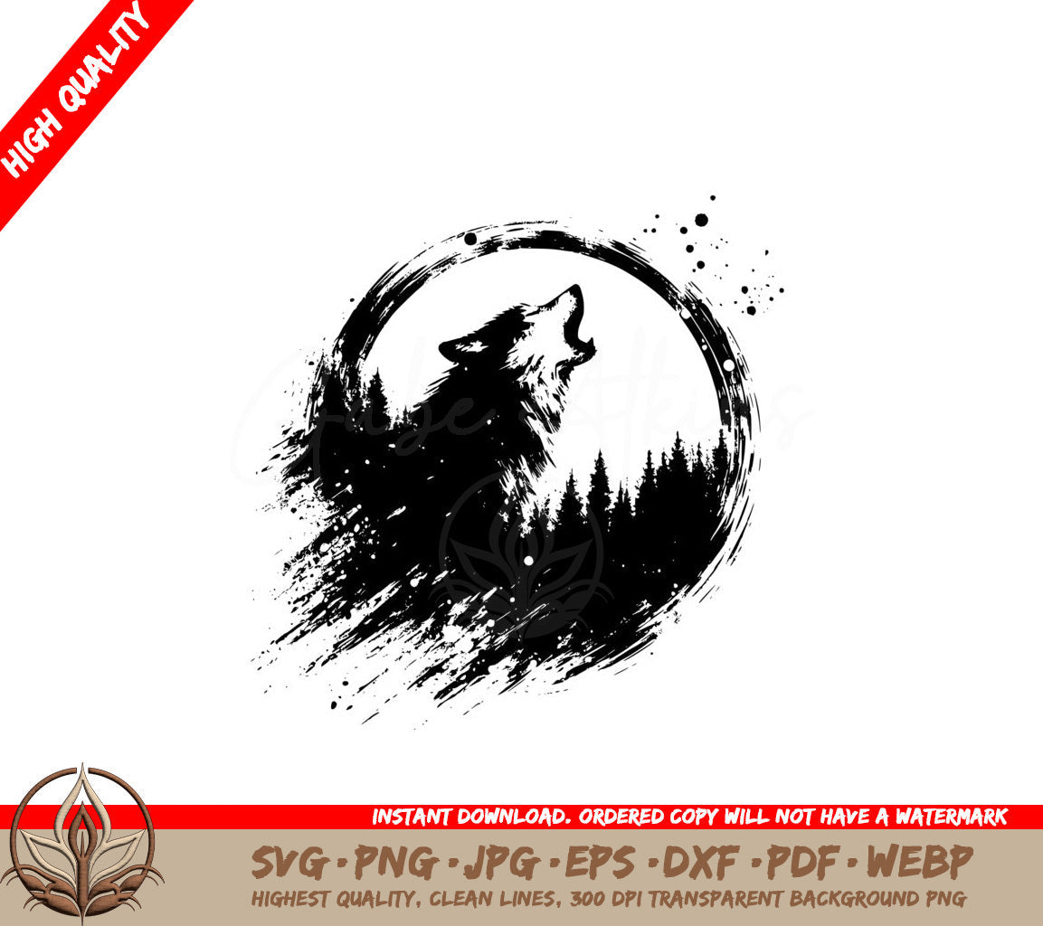 Whispering Wolf Night SVG