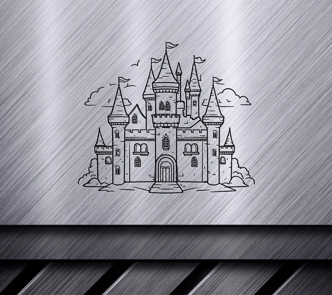  Castle with Flags SVG - Whispers of the Unknown SVG