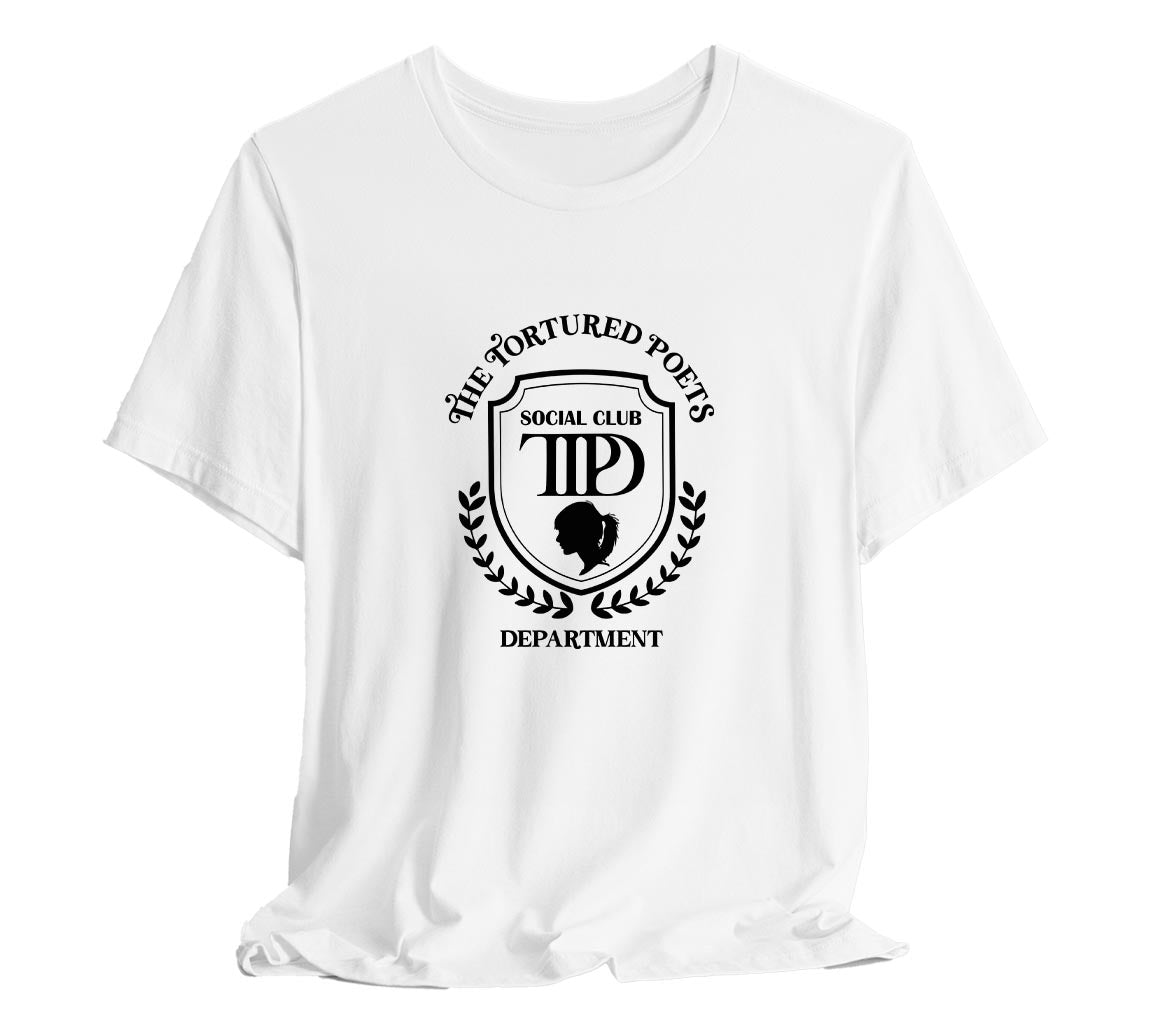 The Tortured Poets Department Social Club T-Shirt | TTPD Social Club T-Shirt | Taylor Swift Inspired T-Shirts Commemorating New Album Release, Taylor Swift T-Shirt, The Tortured Poets Department Merch, TTPD Shirt, Swiftie Merch, New Album Merch, Taylor Swift Fan Gift, Concert Tee, Fan Club Tee, Bella Canvas 3001 t-shirt