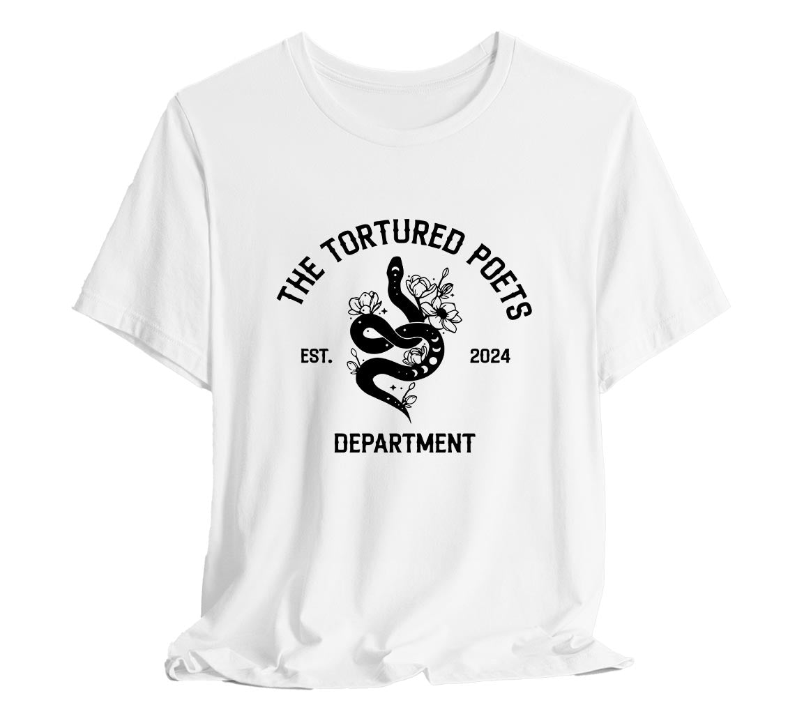 TTPD Reputation Snake Design T-Shirt, The Tortured Poets Department Ad | Tortured Poets Department Adult Unisex Bella + Canvas