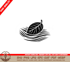 Windy Leaf SVG PNG JPG AI PDF DXF EPS  WebP Digital Download 
